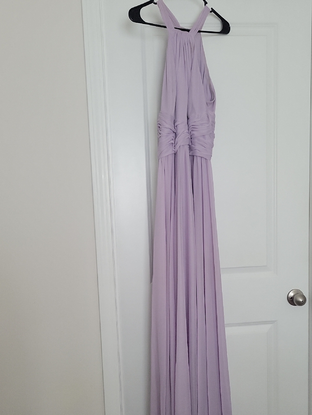 Lavender Halter Bridesmaid Dress